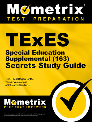 cover image of TExES Special Education Supplemental (163) Secrets Study Guide